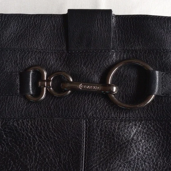 Coach Audrie Leather Riding Boots 5.5 Black Horsebit - Picture 6 of 6